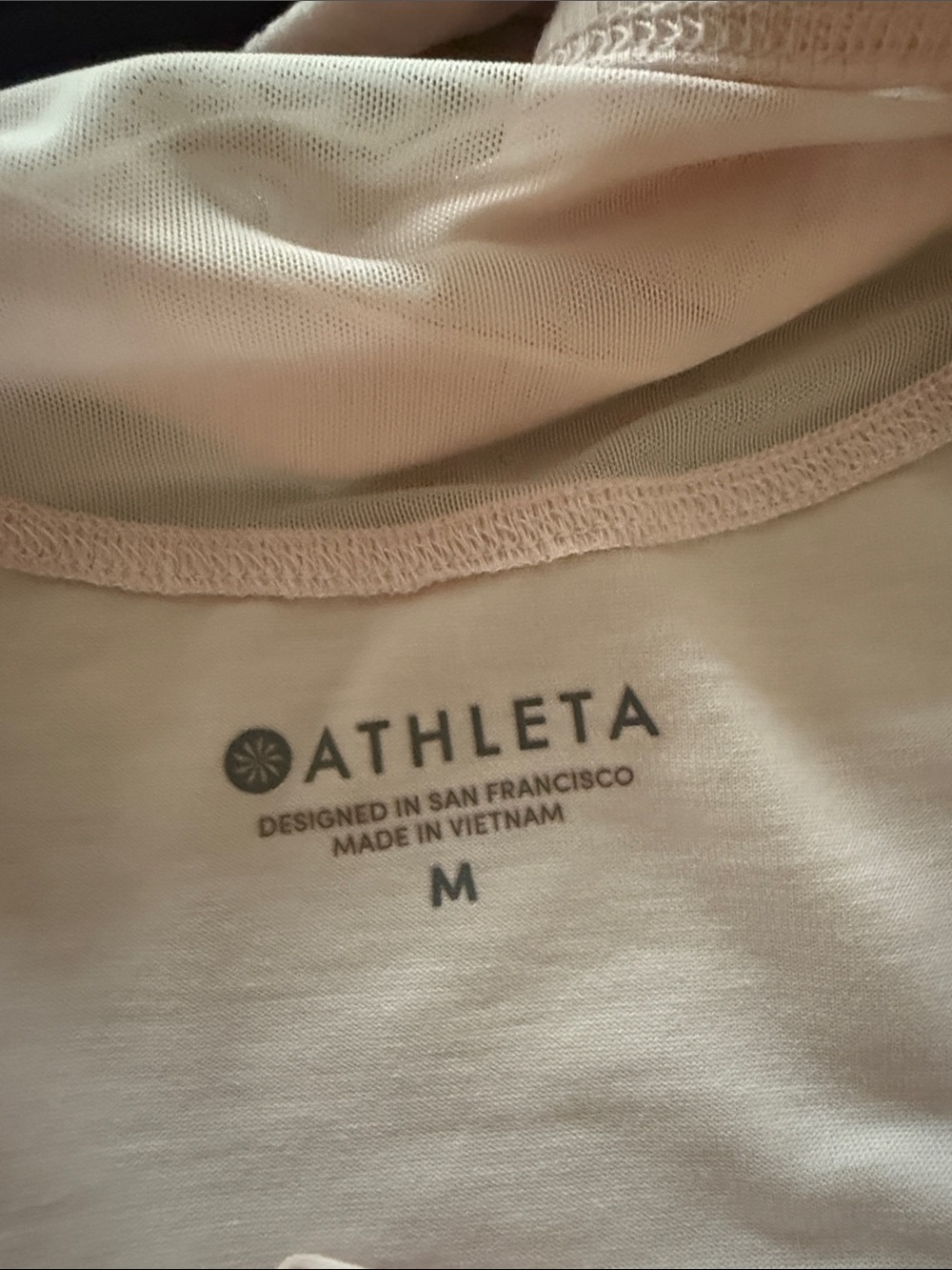 Athleta Topanga Mesh Detail Racerback Tank in Pale Pink M - Picture 8 of 9
